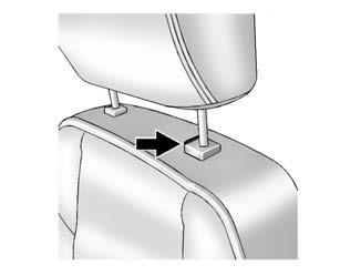 Pull and push on the head restraint after the button is released to make sure that it is locked in place. The front seat outboard head restraints are not designed to be removed.