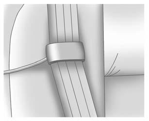 These parts of the body are best able to take belt restraining forces. 2. Place the guide over the belt, and insert the two edges of the belt into the slots of the guide.