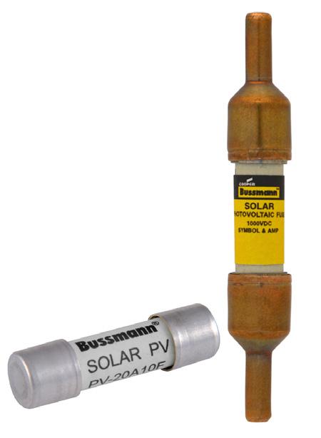 Photovoltaic fuses, holders, and blocks 6 PV 1000 Vdc 10x38mm PV fuses A range 10x38mm, 1000 Vdc PV fuses for the protection and isolation of photovoltaic strings that are specifically designed for