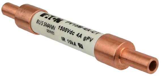 6 Photovoltaic fuses, holders and blocks PV 1500 Vdc 10x85mm PV fuses A range of 10x85mm PV fuses specifically designed for protecting and isolating photovoltaic strings.