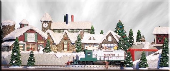 #960 07 001 Reindeer Barn Dasher and Dancer and all of Santa s reindeer reside in this rustic barn, with a stunning stone silo, exquisitely detailed stall doors and windows and decorative wreaths.