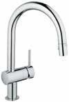 75gpm 32 283 000/DC0/SD0 LadyLux³ Pro dual spray pull-down (prep sink) $ 449/$ 599/$ 799 1.75gpm 30 218 001/DC1 Minta Touch pull-out $ 699/$ 899 1.