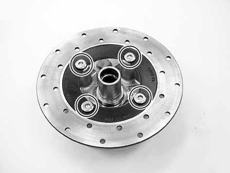 FRONT BRAKE DISCS REMOVAL/INSPECTION/ INSTALLATION REMOVAL Remove the front wheel hub (refer to the FRONT WHEEL HUB REMOVAL/INSPECTION/ INSTALLATION section in the chapter 14).
