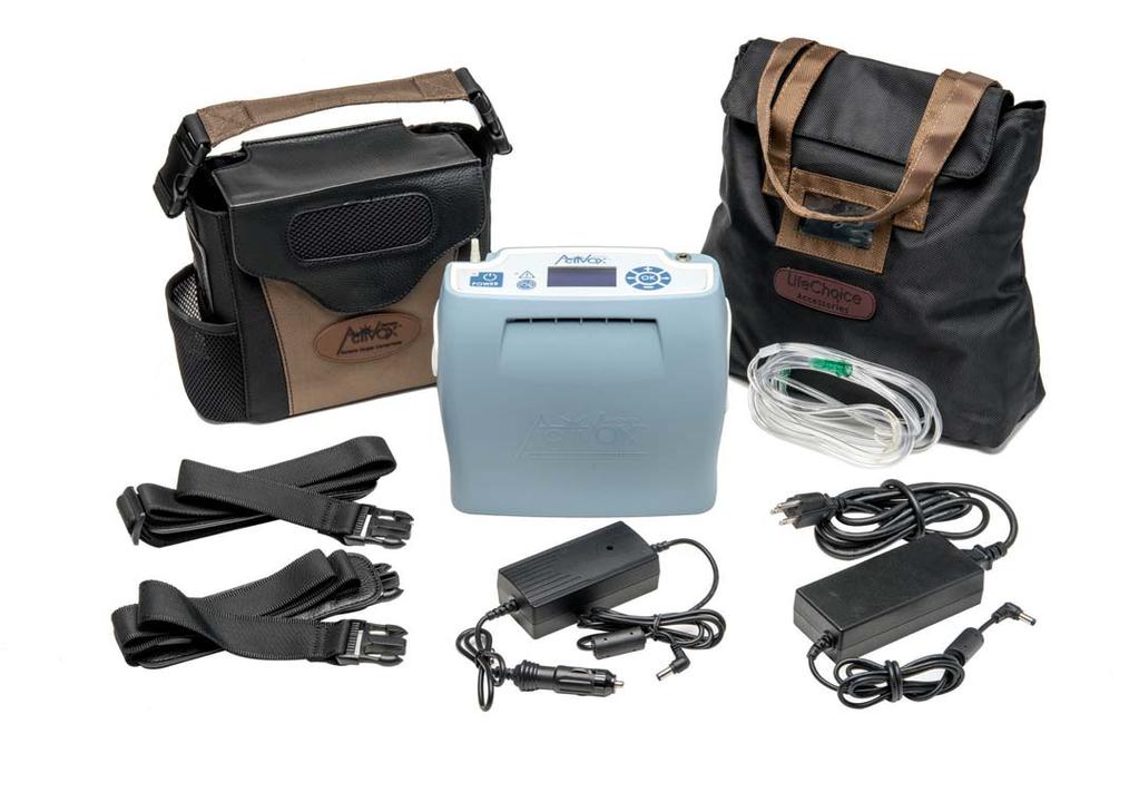 GETTING STARTED This guide will familiarize you with the LifeChoice Activox Portable Oxygen Concentrator (POC) and its accessories.