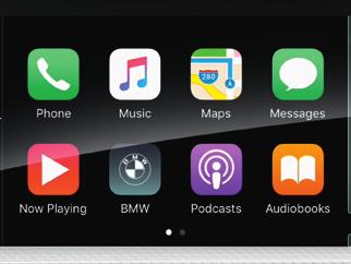 time. For more information, go to www.bmw.co.uk/getconnected Apple CarPlay preparation Enables wireless and comfortable usage of your iphone in your vehicle via Apple CarPlay.