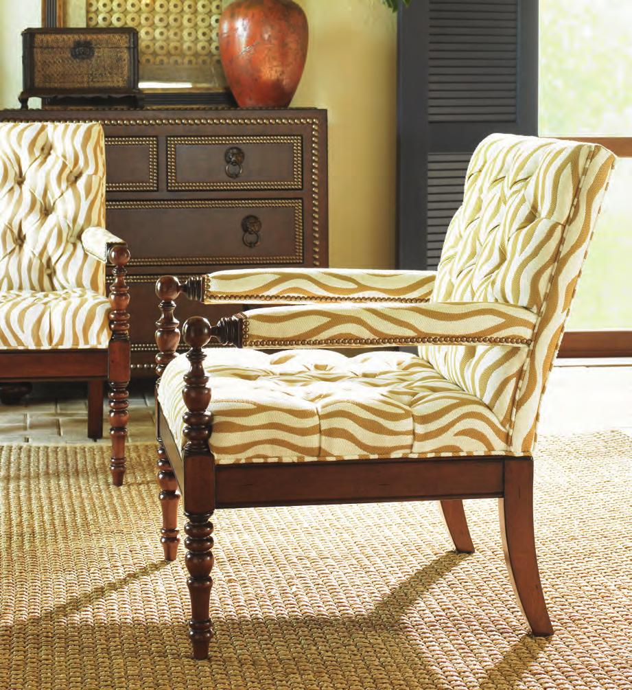 The contemporized zebra print on the Carrera chair makes