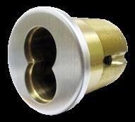 Specify thickness if other than 1 ¾ Deadbolt: 1 ( 25 mm ) throw, stainless steel, can withstand cutting or sawing Cylinder: 1 ⅛ Mortise cylinder Schlage C (standard).