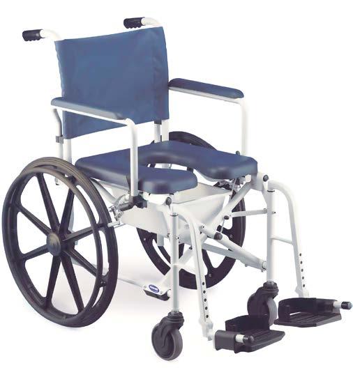 armrests and height-adjustable, swivelling and detachable footrests for