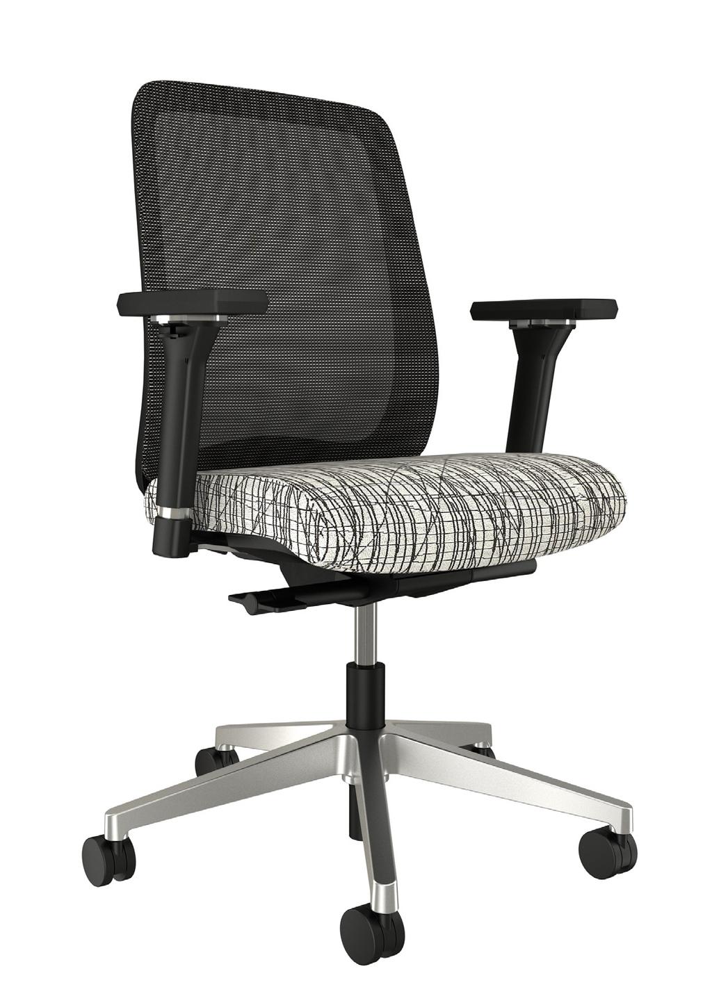 Comfortable to the core, Bolton comes with a generous seat cushion, ample lumbar support, adjustable arms and seat height, and