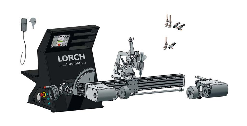 SWINGARM MICRO Lorch Roundseam 7 9 2 6 5 8 4 1 3 3 Included in scope of supply Figure Description 1 Base frame, including precision guide 2 Integrated control unit To be configured separately