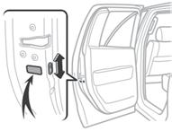 seatback Double cab models -under the right rear seats with storage
