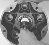 Motors with ball bearings: remove the shaft by tapping on the end of the shaft with a rubber hammer [6]. 7.