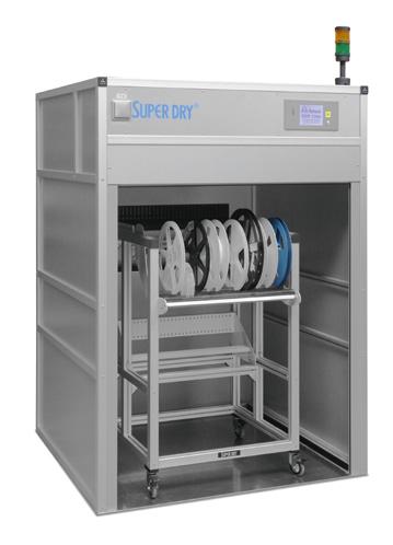 The feeder cabinets achieve a very low humidity level of up to 1% RH and are suitable for storage in between of feeder