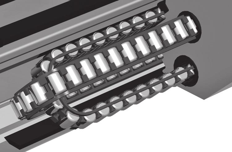 Roller Chain Design, Smooth Movement The concise and smooth design of circulating system with strengthened synthetic resin accessories and cooperating with the roller chain, these can avoid