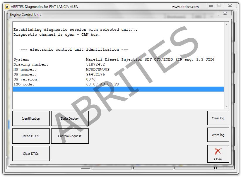 3.1 Module identifications The module identifications function can be used to determine all the details about an electronic module the manufacturer, hardware number, software number, software