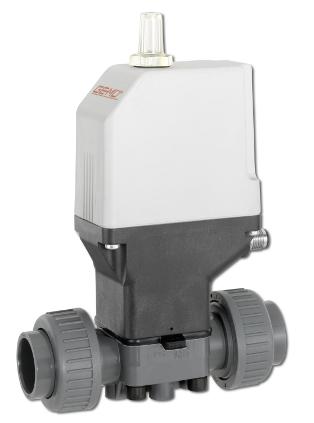 Motorized diaphragm valve Features Standard integral optical position indicator Optional flow direction and installation position Insensitive to particulate media Motorized alternative for
