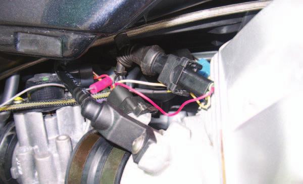 PCV to the RED wire of the TPS wiring harness (Fig. E).