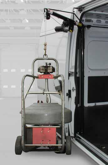 Hoist Our hoists were developed to lift heavy equipment in and out of your van. This drastically reduces the risk of injury and makes lifting quick and easy for those oneman jobs.