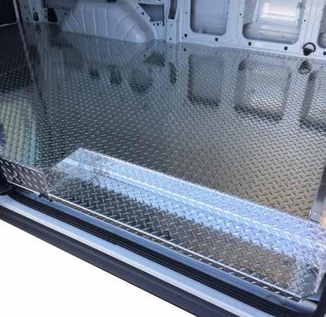 Flooring J&M offers all-aluminum Flooring that precisely fits the contour of your vehicle. Our flooring is constructed from.100 thick aluminum Tread Brite.