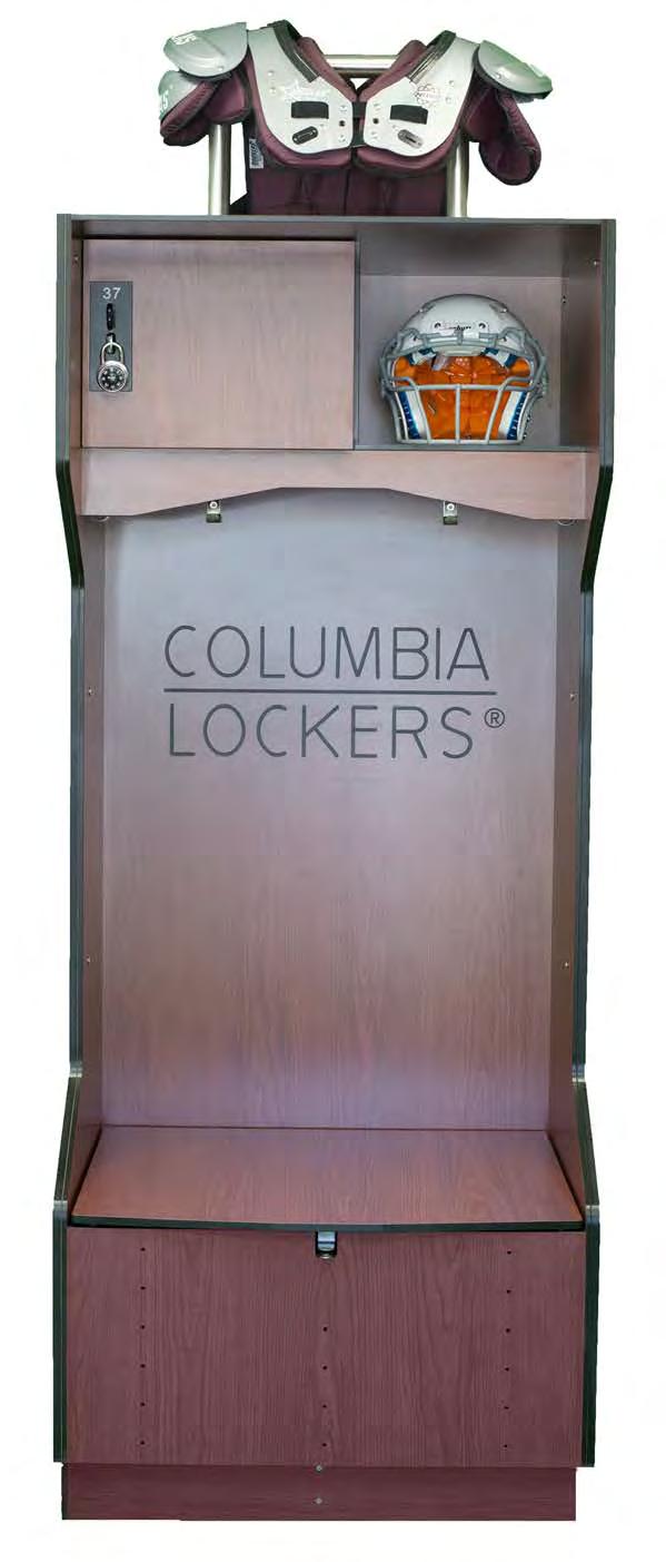 HIGH SCHOOL ATHLETIC LOCKERS The high school athletic locker series features three locker body designs with a secure top locker and bottom lifting cabinet.