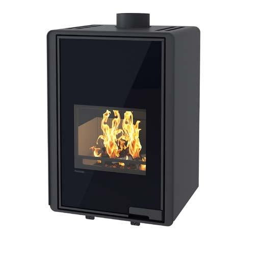 wood stove malia Simple installation on the wall using brackets 2 1 + Top quality workmanship + Timeless design + Primary, secondary and tertiary air supply + Variable flame intensity + Insulated