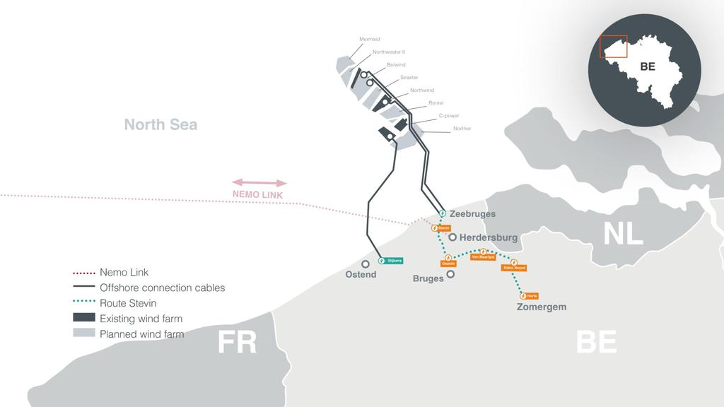Stevin Project to upgrade the grid (150 kv to 380 kv) in Belgium's coastal region Essential for further economic development and for the