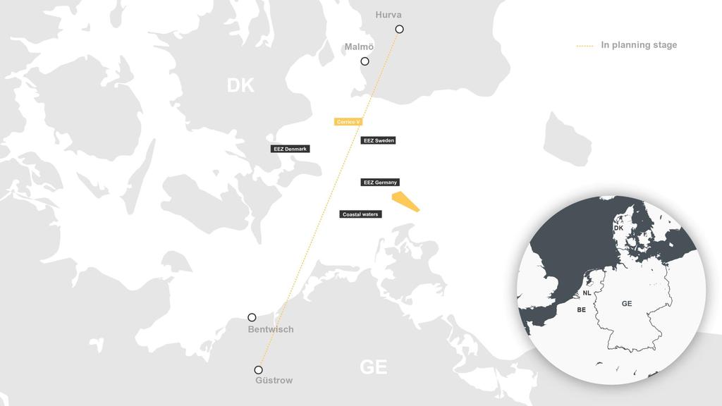 Hansa Power Bridge New 700 MW subsea interconnection between Germany and Sweden to balance German wind and Swedish hydropower Essential for the integration of renewables, system security and the