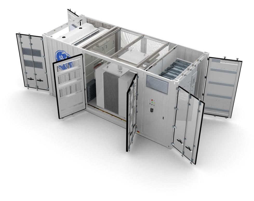 Unlocking new value with integrated containerized solar power station to reduce CAPEX, OPEX and ensure more reliable plant performance IEC Configuration Image shown with roof removed for illustrative