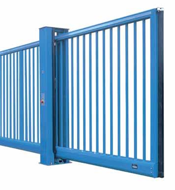 Steel sliding gates HSS A basic version for a door width up to 9 m Hörmann's sliding gate HSS consists of high-quality individual components and requires a comparatively low investment sum.