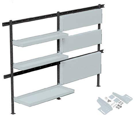 Shelves and mounting kits (1372) must be added, one 1372 per