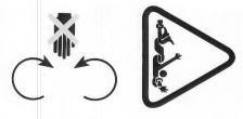 SIGNS PRESENT ON THE MACHINE AND THEIR MEANING 1. This sign indicates the operations and parts that may be risky for the safety of the operator.
