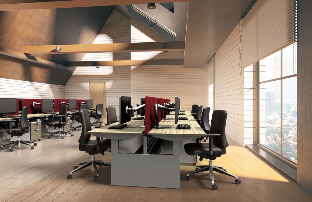 NEW! Flow 2.0 Height Adjustable Benching System The Flow 2.0 Benching system is designed to enable open work flow for today s office environments.