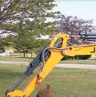 The Gehl Z17 compact excavator is small in size, but big