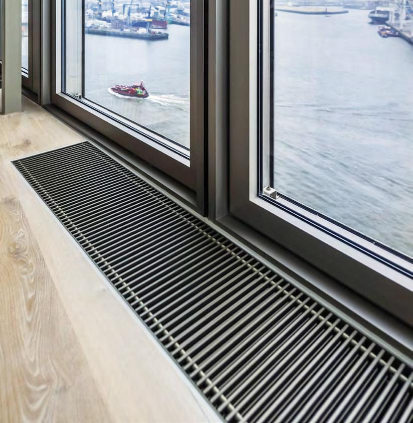 Improved performance The narrower trench width and shallower trench height of the totally redesigned Katherm HK delivers an optimised output range for on-demand heating and cooling from low level.