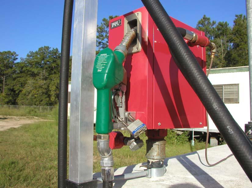 Fuel tank at a field