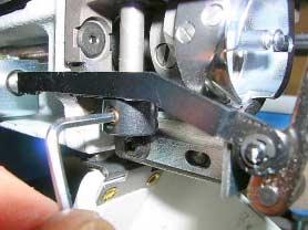 76 4-5-3 Exchange of moving knife 1. Remove needle plate.