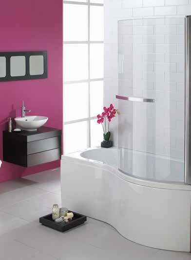 Features: 5 year guarantee Hinged glass screen with towel rail Supplied with leg set, front panel and bath screen GRP reinforcement with 5mm Lucite