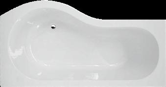 P-shaped Shower Bath 1500 x 900mm Left hand 580.80 EBP001 1500 x 900mm Right hand 580.80 EBP002 1700 x 900mm Left hand 580.