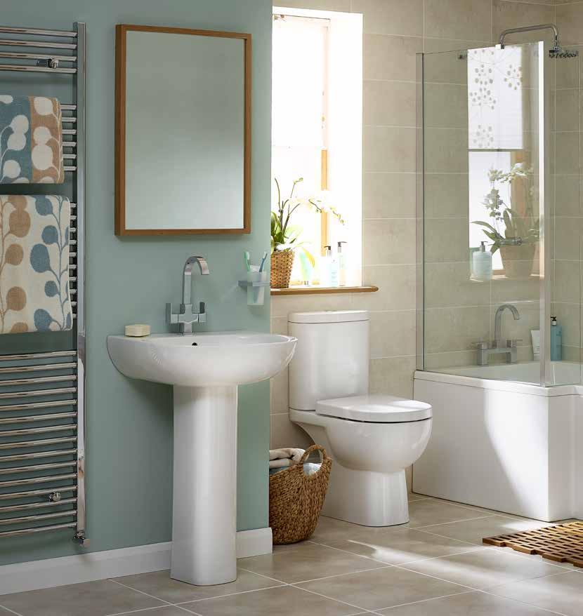 Lily WC Pack, Soft-Close Seat, 55cm 1 Tap Hole Basin and