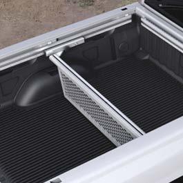 The flat and smooth trifold design allows easy opening and closing. Sliding Bed Divider VML - $330.00 Organize the bed area of your Silverado with this sturdy, metal mesh Sliding Bed Divider.