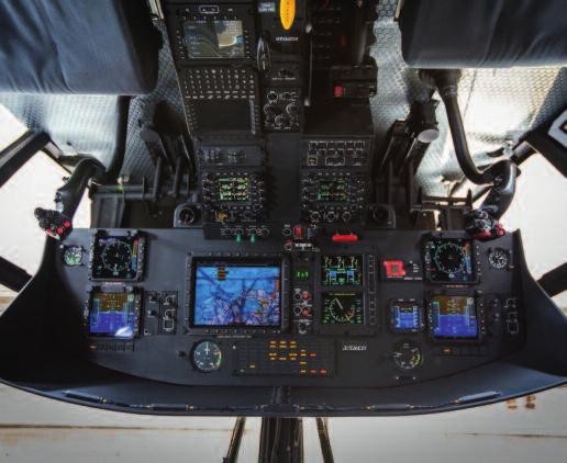004 AS565 MBe Modern cockpit avionics Single / Dual pilot IFR cockpit 2 x 2 color multifunction displays