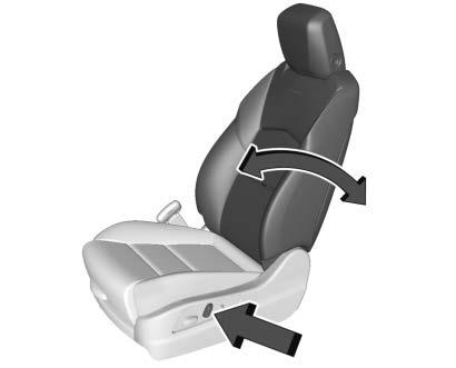To adjust a seatback:. Tilt the top of the control rearward to recline.. Tilt the top of the control forward to raise.