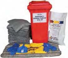 of spill emergency Contents 30L Kit 40L Kit 50L Kit 100L Kit 150L Kit Heavy duty bag 1 1 1 120L wheelie bin 1 240L