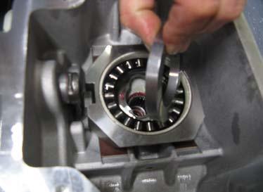 bearing Install thrust bearing on top of thrust
