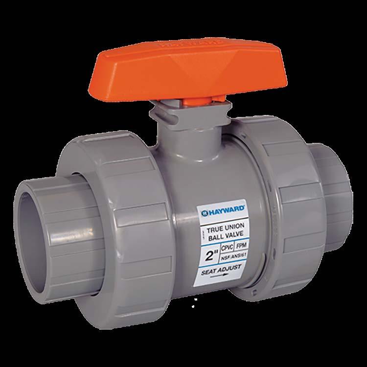 INDUSTRIAL SYSTEMS INDUSTRIAL SYSTEMS / SCHEDULE 80 VALVES SCHEDULE 80 UPVC VALVES TB SERIES TRUE UNION BALL VALVES 3" TO 4" PVC AND CPVC KEY FEATURES PVC and CPVC Full Port Design Through 4