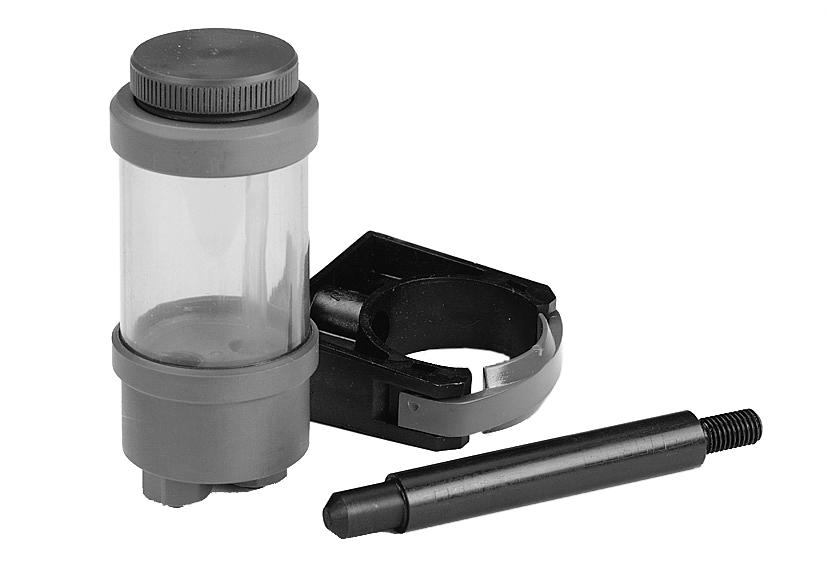 Accessories DME, DMS, DMM Priming aid The priming aid is a transparent, air-tight collector with a screw cap on top. It is mounted between the tank and the pump.
