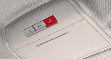 This emergency system can also be activated manually by pressing the red button on the roof console.