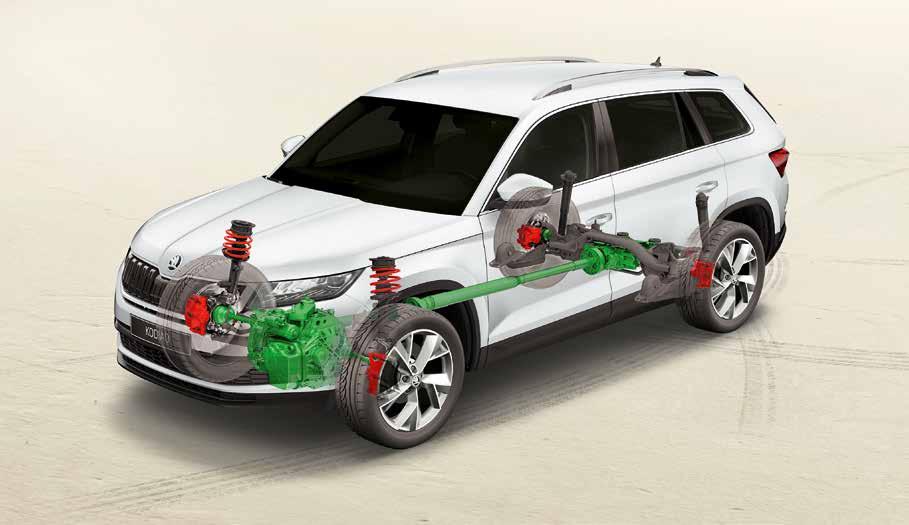 14 ADAPTS TO ANY ENVIRONMENT The KODIAQ with 4x4 has an adventurous spirit. It relishes everything you throw at it, whether that s a corrigated country road or a track leading to an isolated beach.