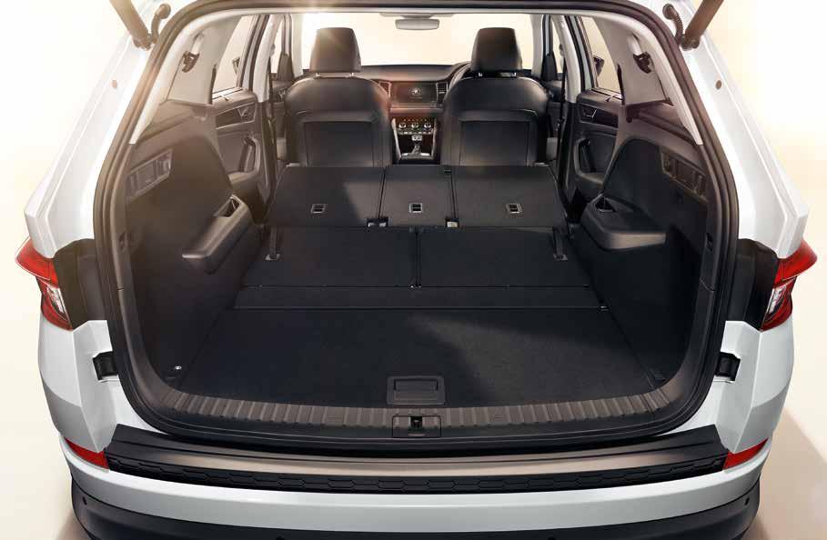 22 ROOM FOR EVERYONE AND EVERYTHING CAPACITY If you don t have your tribe in-tow, you can create all the luggage space you need in the KODIAQ.
