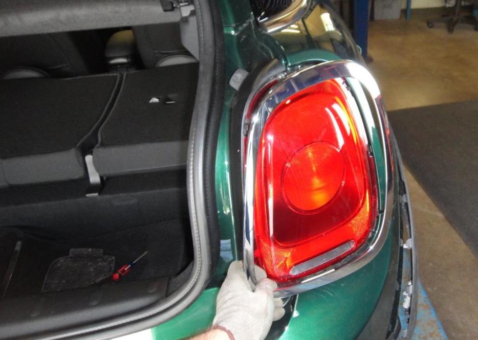 INSTALLATION WALKTHROUGH: 1. Remove tail lights by first removing chrome trim.
